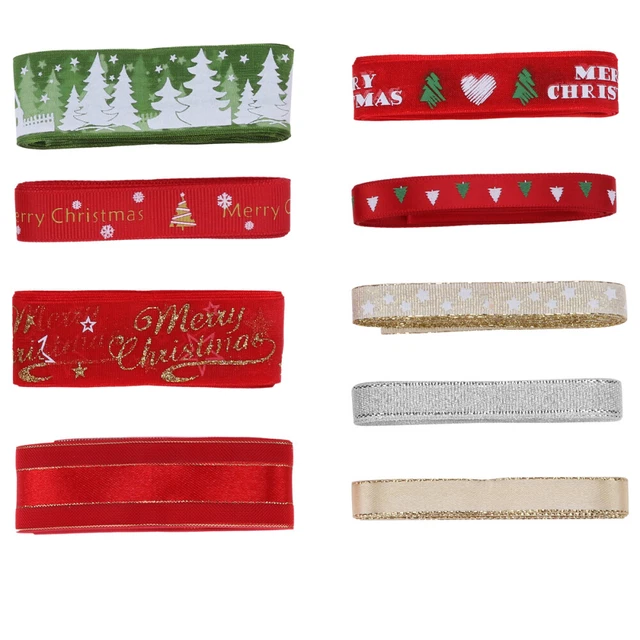 9Pcs Schneeflocke Band DIY Geschenk Wrap Bänder Weihnachten Kranz Bogen