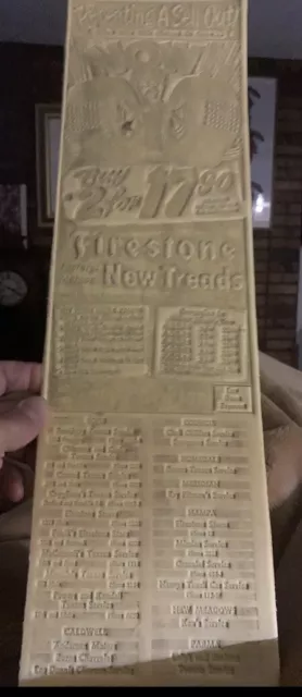 Firestone Tires Advertisements- Newspaper Flong Matrix- Automotive Boise Idaho