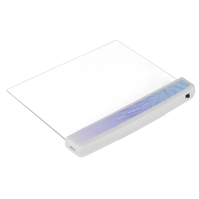 (2 Section) Lampe De Lecture Plate Lampe De Livre Portable En Plastique