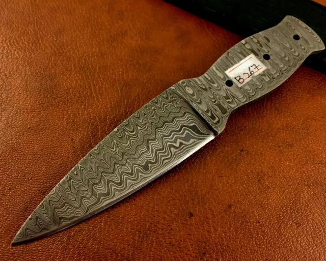Handmade Damascus Steel Blade Blank-Sgian Dubh-JayGer Knife Makings-B267