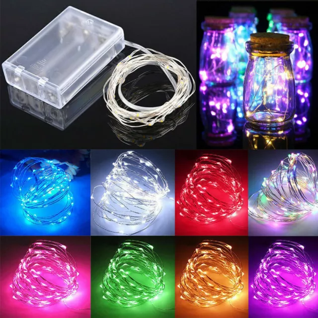 Fairy String Lights Micro Rice Copper Wire Xmas Light LED 2-10M Battery Operated