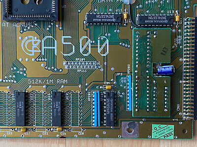 COMMODORE AMIGA 500 Plus Scheda Madre REV Chip 8A.1 2MB di RAM 64 lavorando Board. 