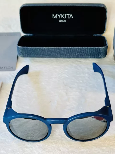 Mykita Mylon Sola Sunglasses, Night Blue MD1 Pale Gold Flash - Extremely Rare!