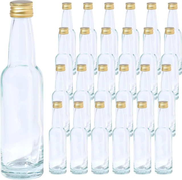20 Quadratische Glasflaschen 100 Ml Mit Korken – Inkl. Etiketten & Schnur, Perfekt Für Likör, Whiskey Oder Als Zaubertrank