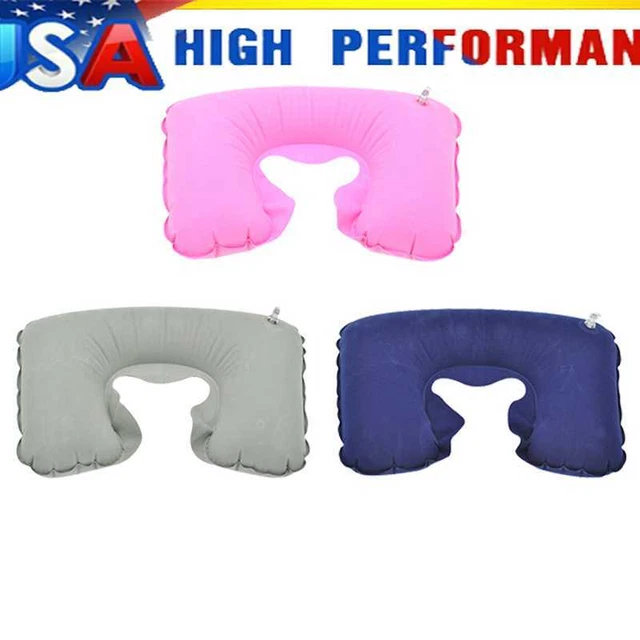 Inflatable Neck Pillow Small U Shaped Car Head Pillows Foldable for Car Airplane