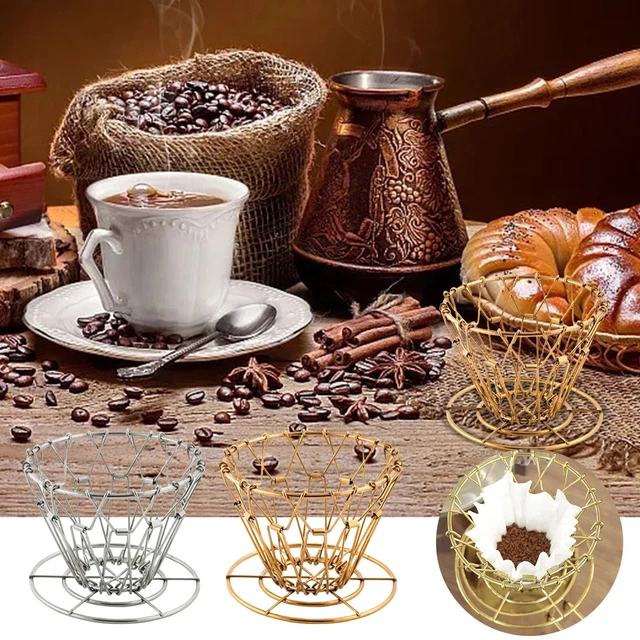 Soporte de café de acero inoxidable 304 soporte de café filtro hecho a mano soporte de goteo de café