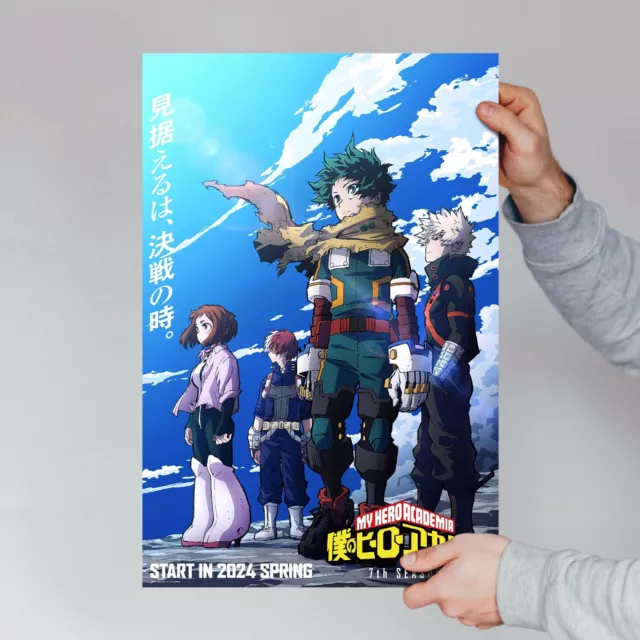 MY HERO ACADEMIA SEASON 7 anime poster. 2024 Anime Series Wall Art Room Decor