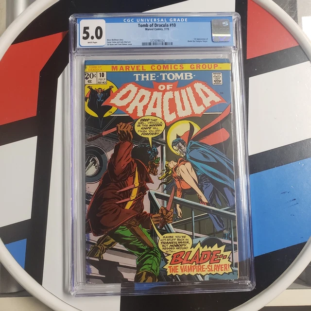 MARVEL TOMB OF Dracula 10 1973 1ère lame cgc 5.0 pages blanches film