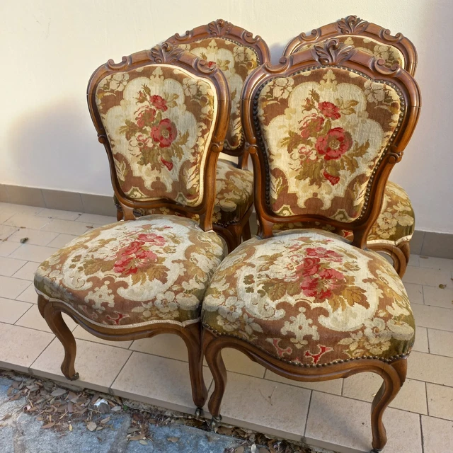 4 sedie Napoleone Terzo antiche epoca 800