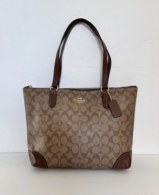 COACH F29208 ZIP Top Tote In Signature Canvas Msrp 275.00 149.99 PicClick
