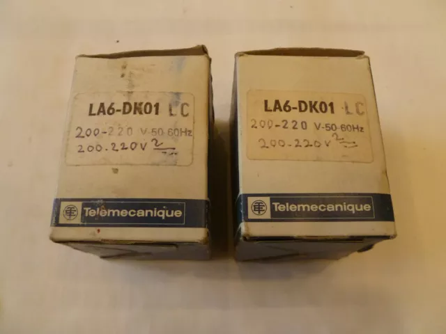 Job Lot Of 2 Telemecanique La6-Dk01 200-220 Vac Latch Adder  Blocks (Brand New)