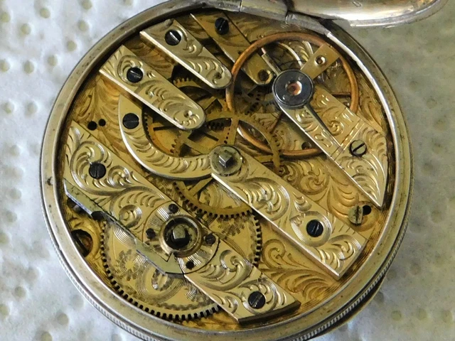 Montre à Gousset Ancienne En Argent - Poids 69.5 Grammes, Numéro 10 - Occasion