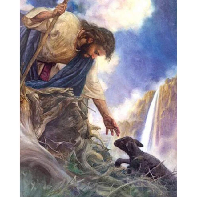 Jesus Canvas Painting Frameless Oil Paint By Numbers Wall Art Poster Picture Kit