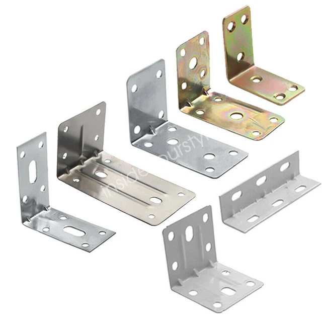 Metal Corner Brackets Heavy L shape Galvanized Angle Braces Furniture Fixing 3