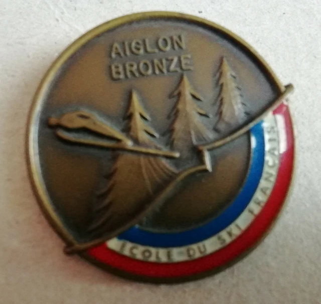 INSIGNE, BROCHE MÉDAILLE ski ESF Lièvre D'argent EUR 16,00 - FR