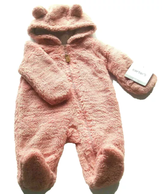 Plüsch Overall Gr.50 /56 Carter's NEU winter outdoor kapuze baby newborn anzug