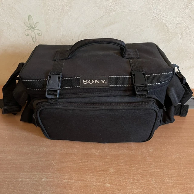Large Sony Black Video Camera Bag Camcorder Case 13x6x7 Inches Nylon Padded