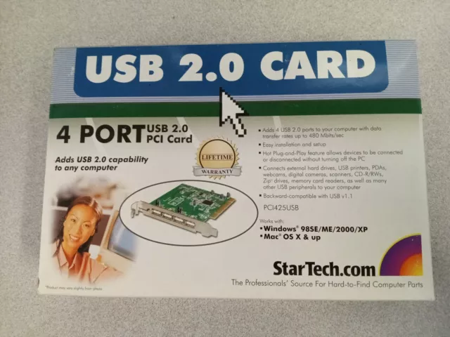 StarTech 4 Port USB 2.0 Card Model PCI425USB