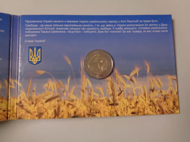 EESTI ESTLAND 2022 - 2 Euro in Coincard, BU - UKRAINE