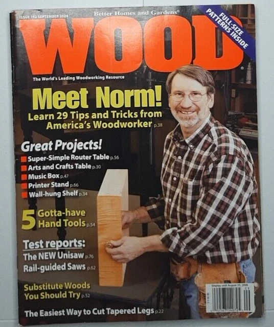 WOOD MAGAZINE LOT of 3 Issues 2009 Better Homes Gardens Tool Review DIY