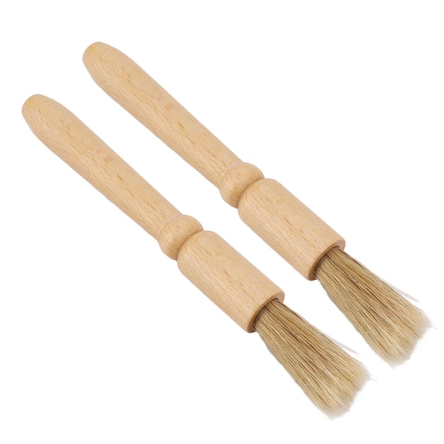2 Pièces Machine à Café Brosse De Nettoyage En Bois Brosse De Table