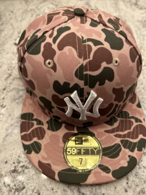 New York Yankees New Era Duck Camo 1996 World Series 59FIFTY -Orange UV Sz 7 3/8