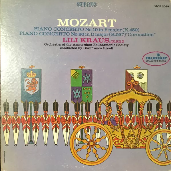 Vinyl Classical Wolfgang Amadeus Mozart, Lili Kraus, Amsterdam Philharmonic Soci