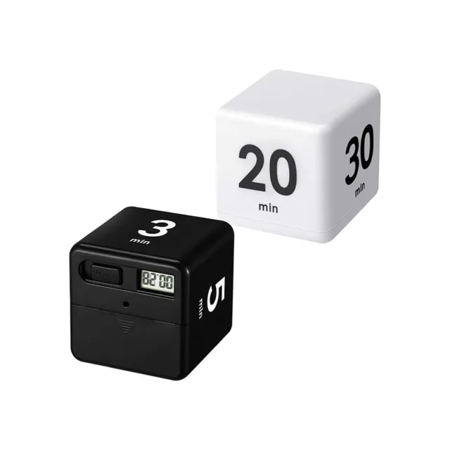 2PCS Cube Timers Gravity Sensor Flip Timer Kitchen Timer for Time Managemen M1R6