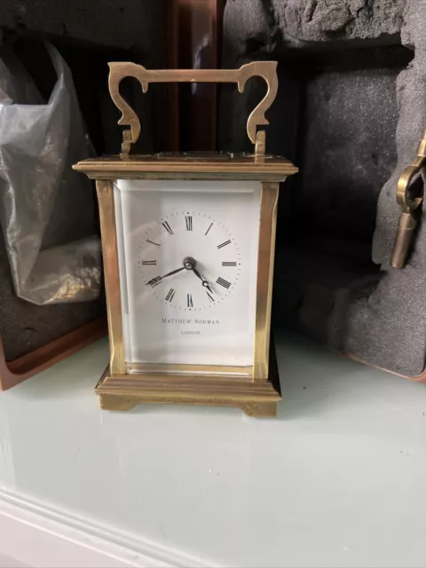 Matthew Norman Swiss Carriage Clock 1754 Movement & Key