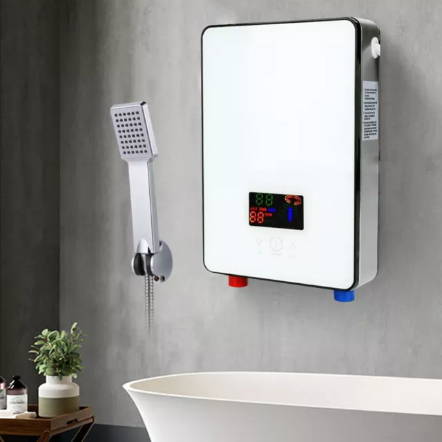 Digital Elektrisch Durchlauferhitzer Bad Dusche Tankless Warmwasser Satz 6500W