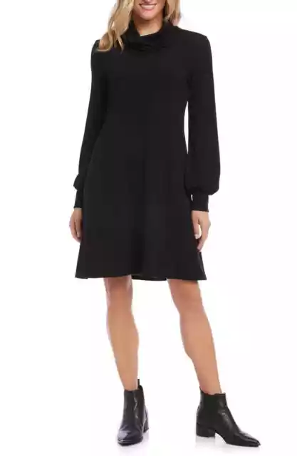 Karen Kane Women's Turtleneck Sweater Dress Black Size X-Small