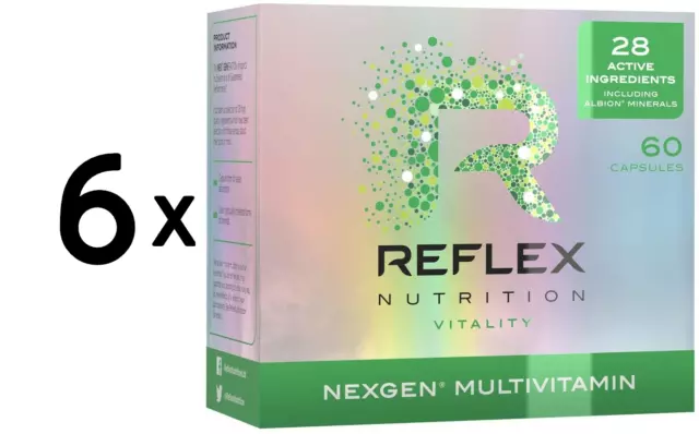 (270 g, 228,47 EUR/1Kg) 6 x (Reflex Nutrition Nexgen Sports Multivitamin - 60 c