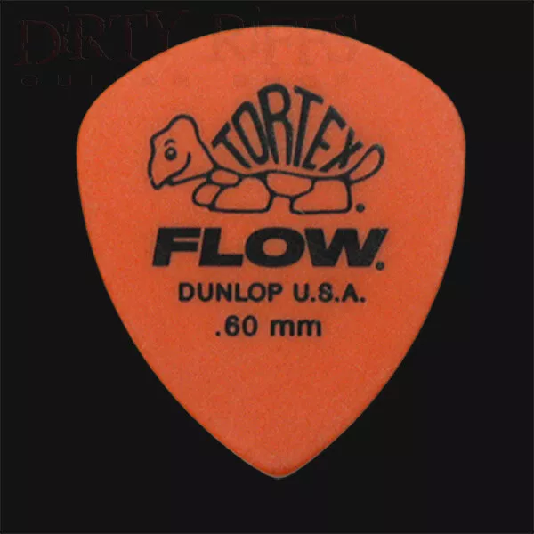 Dunlop Tortex Flow Standard Guitar Picks Orange 0.60mm - Packs Of 1 to 24