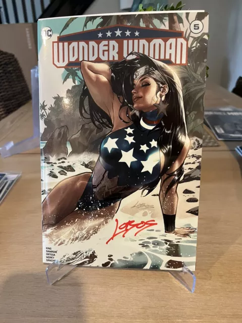 Wonder Woman #5 Spot Foil Variant Signed w COA by Pablo Villalobos LTD 1000 NM