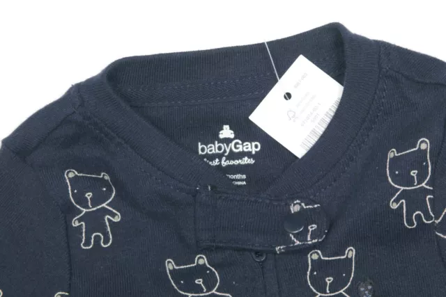 NEW GAP BABY First Favorite One-piece Bear Navy-Blue White 6-9 Months NWT /6990 2