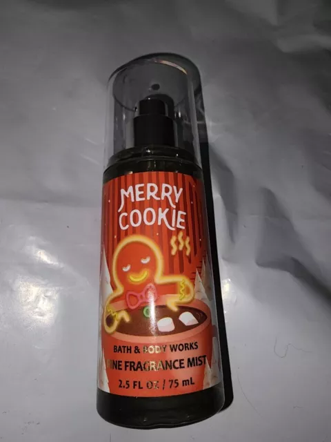 Niebla de fragancia fina de viaje Bath & Body Works Merry Cookie 2,5 fl. oz. Botella nueva