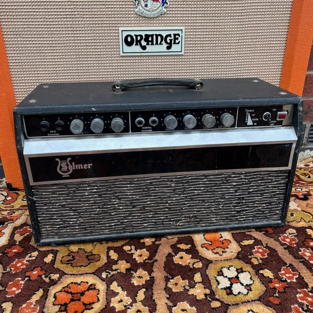 Vintage 1969 Selmer Treble N Bass 50 Reverb Valve Guitar Amplifier Head *1960s*