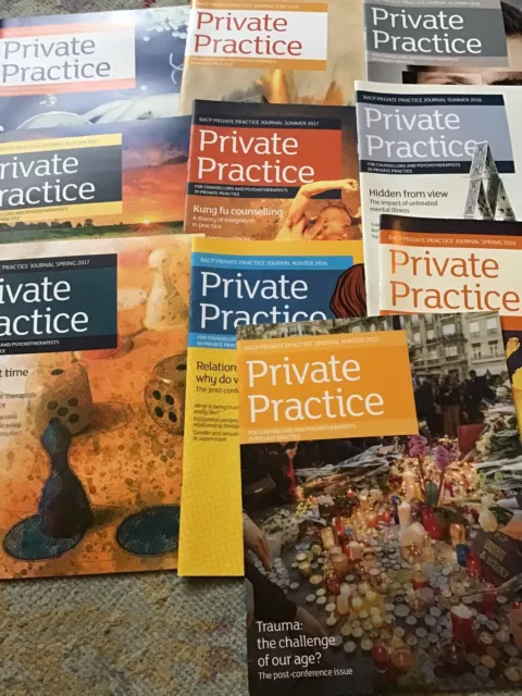 BACP private practice counselling mental health magazines x 10 2015 -2018