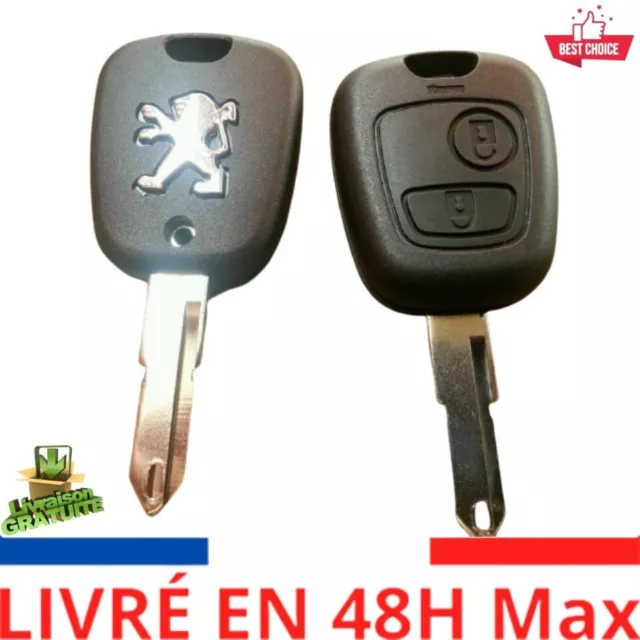 Etui clé de voiture - Etui clé de voiture - Clé - Clé de voiture / Peugeot  2 boutons