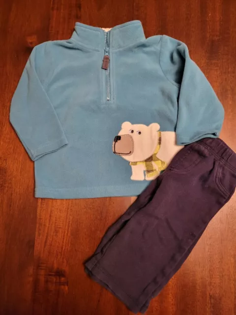 Boys Carters Two Piece Polar Bear Set Size 9 Months