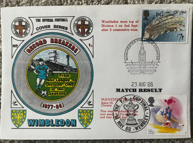 Wimbledon FA Cup Final 14th May 1988 Dawn First Day Cover