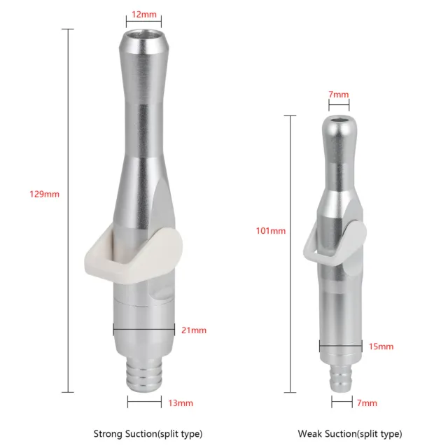 Dental Aluminum Saliva Ejector Suction Valves Universal Strong Weak SE/HVE Tips