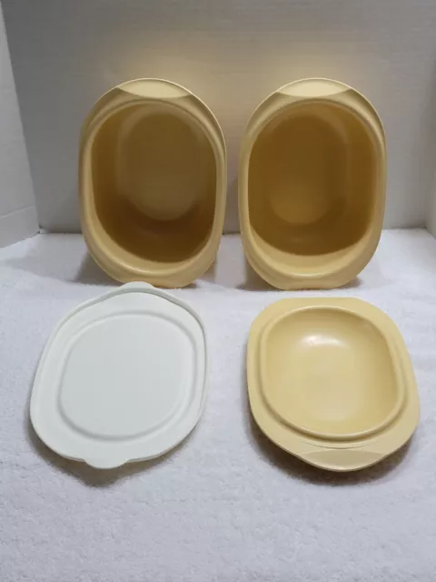 VINTAGE TUPPERWARE 4 PC OVEN WORKS ULTRA PLUS CASSEROLE 3 Qt MADE FRANCE 3651A