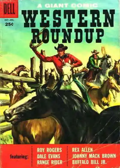 Western Roundup #20 FN; Dell | October 1957 Roy Rogers - we combine shipping