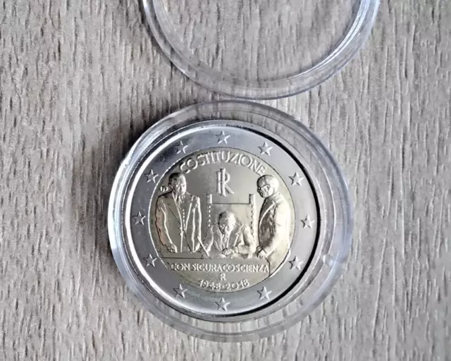 2 Euro 2€ Sondermünze Italien 2018 70 Jahre Verfassung Münze