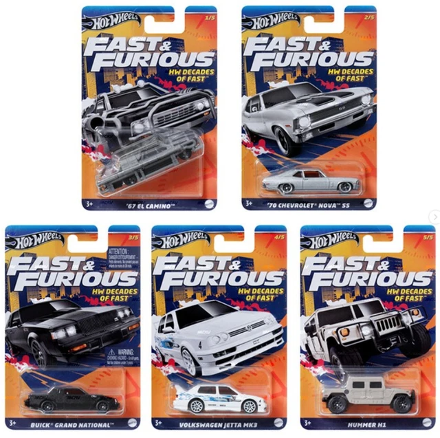 Hot Wheels Fast & Furious à l'échelle 1:64 moulé sous pression Hot Wheels Fast & Furious à l'échelle 1:64 moulé sous pression