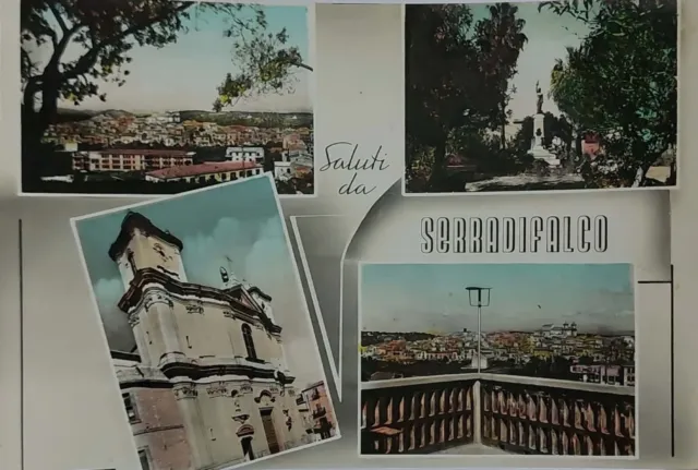 SERRADIFALCO (CALTANISSETTA) SALUTI DA SERRADIFALCO,  Vedute 4 foto vg 1959 f.g.
