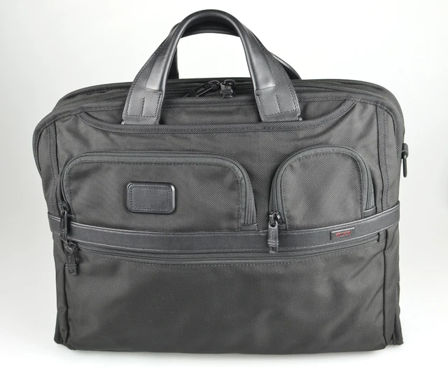 TUMI 'Alpha 2' Black Nylon Compact Large Screen Briefcase - 26114D2