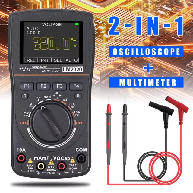 2 in 1 One-Channel Handheld Oscilloscope Multimeter 1MHz 2.5 Msps DC/AC Tes