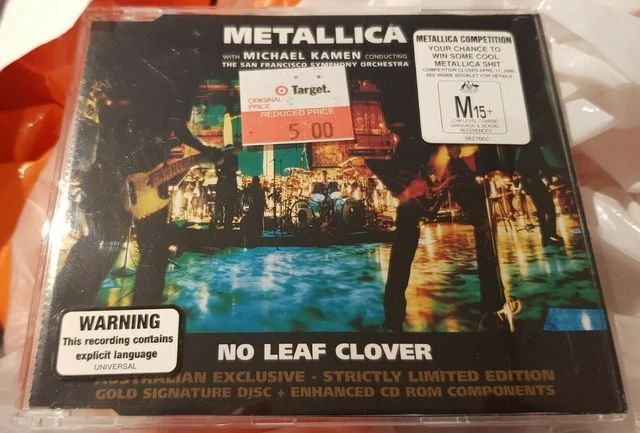 METALLICA NO LEAF Clover Australian Ultra Rare Printed Signed GOLD CD ...